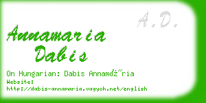 annamaria dabis business card